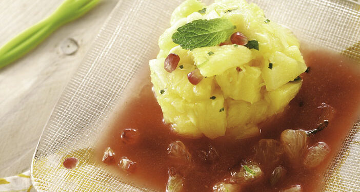 TARTARE D’ANANAS ET COCKTAIL D’AGRUMES