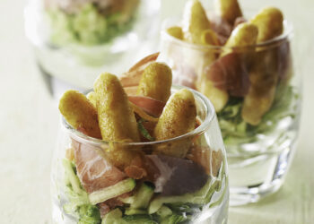 MINI QUENELLES AUX AGRUMES ET COURGETTES MARINÉES