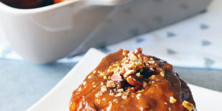 POMMES AU FOUR, CARAMEL BEURRE SALÉ AU LAIT DE COCO