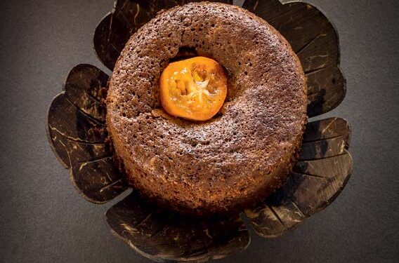 FONDANT KAKO, BOIS D’INDE ET KUMQUAT CONFIT