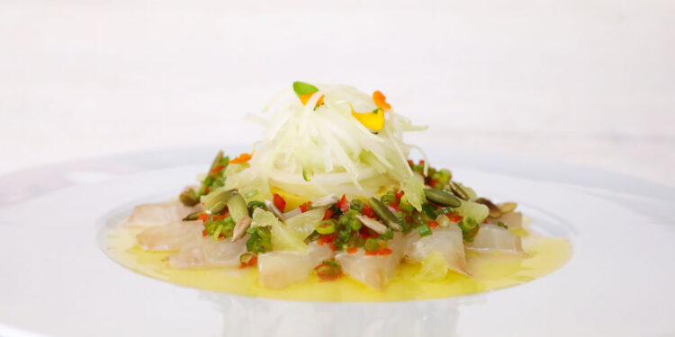 Sashimi de vivaneau aux graines