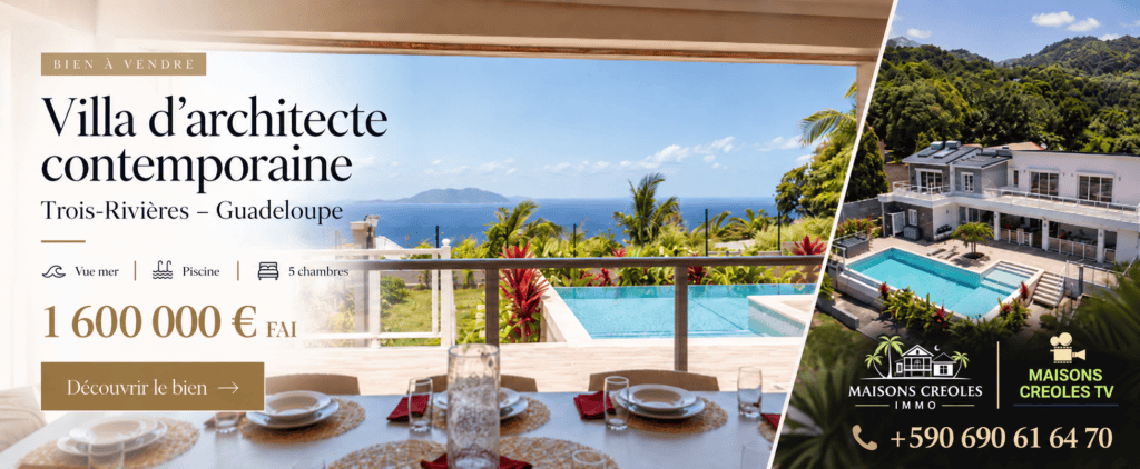 Villa d’architecte contemporaine à vendre à Trois-Rivières – Maisons Créoles Immo